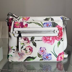 Floral pink Crossbody purse - DANA BUCHMAN flower purse